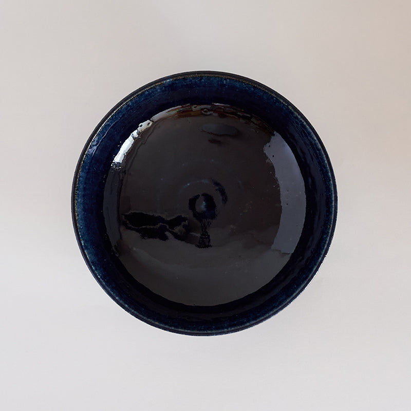 益子焼　瑠璃　丸鉢（小）